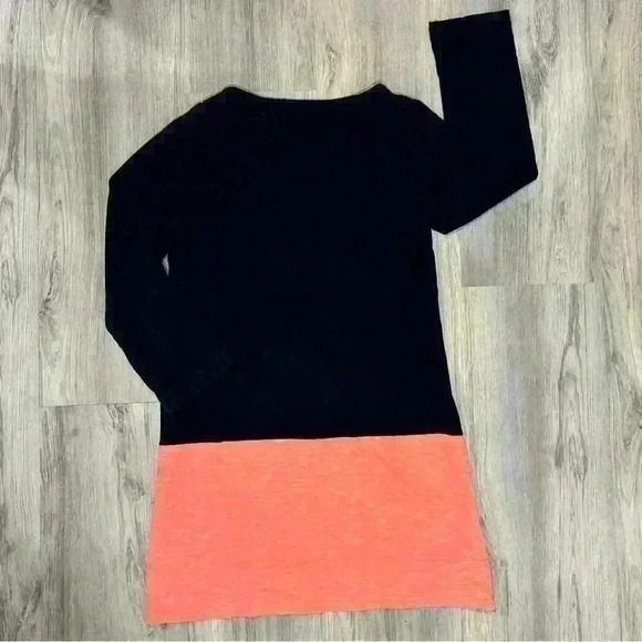 J Crew Women’s Long Sleeve Color Block Tunic Navy Coral Zipper Sweater Size S - Picture 4 of 9
